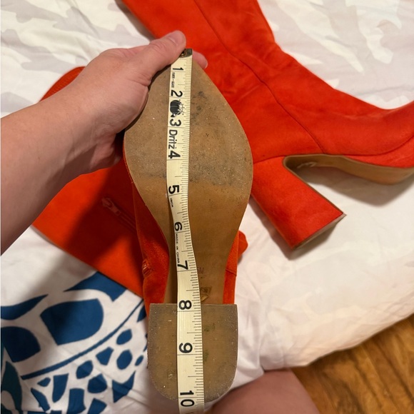 Orange suede go go boots - Picture 4 of 5